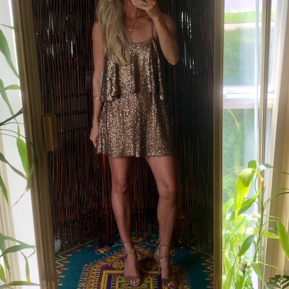NEW Free People Sunkissed Sequin Mini Dress - Picture 5 of 16